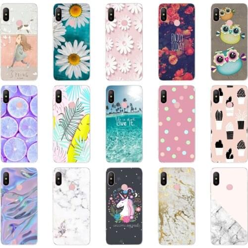 J silicone Cover For Xiaomi MI A2 LITE Case Full Protection Soft tpu Back Cover Phone Cases For Xiomi MI A2 LITE bumper Coque