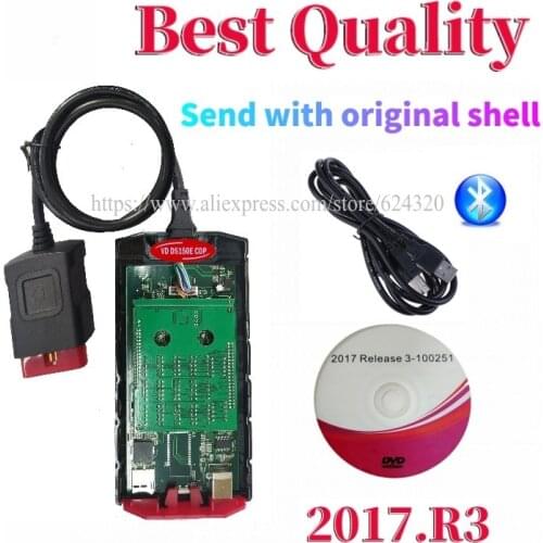 DHL100pcs/lot Best NEW VCI 2017.R3 with KEYGEN V9.0 VD DS150E Cdp with Bluetooth USB Obd2 Car Truck Diagnostic Tool Obd Scanner