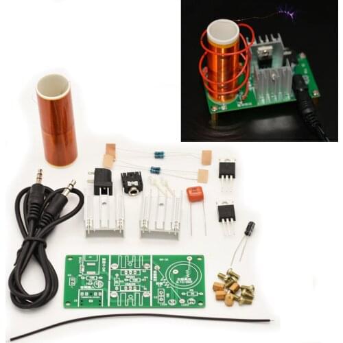 DIY electronic kit Tesla coil generator kit for Audio driver board music speaker DC15-24V