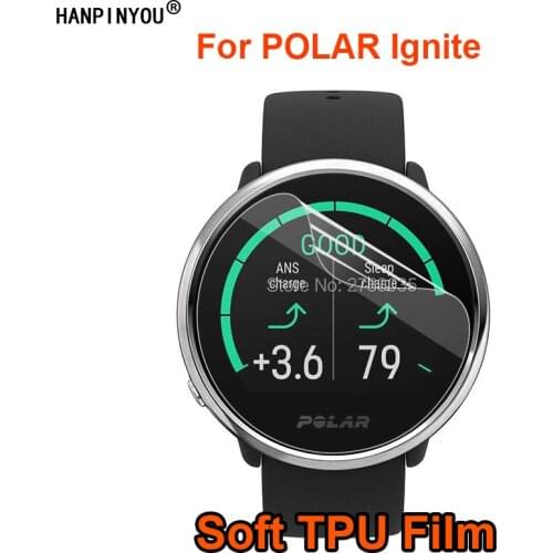 For POLAR Ignite GPS Sports Smart Watch Soft TPU Not Full Cover Film Screen Protector (Not Tempered Glass)