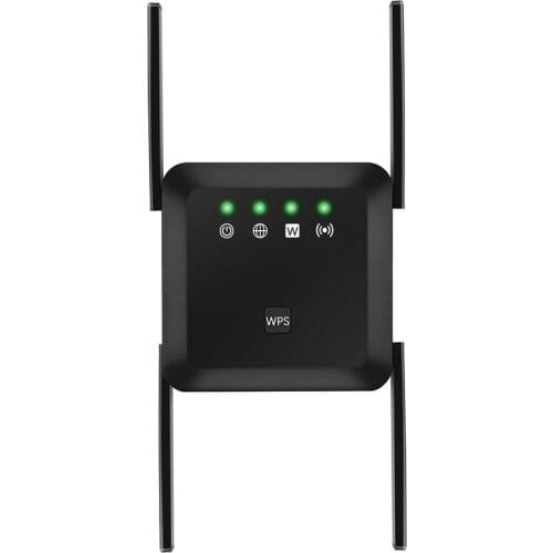 HOT-H01 Router 1200M Dual-Band Wifi Mini Enhanced Repeater High-Power Wireless Through-Wall Router for Office Home(US Plug)