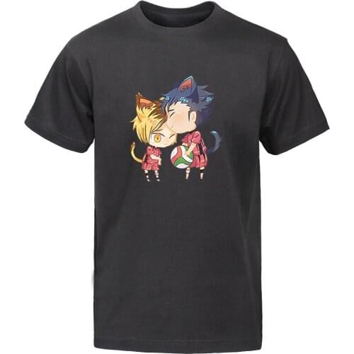 Haikyuu Tshirt Men Tumblr Plus Size Graphic Tees Kawaii 2021 Clothes T-shirt Plus Size White T Shirt Streetwear Round Neck Tops