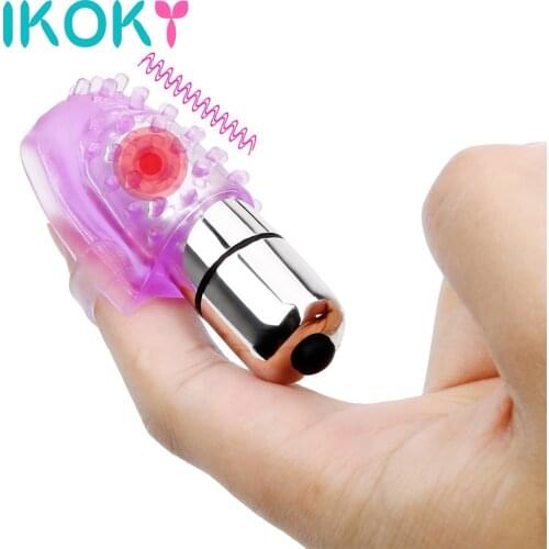 IKOKY Sex Toys For Women Finger Vibrator Dildo Nipple Clitoris Stimulator Waterproof Vaginal Massager Mini Jumping Eggs