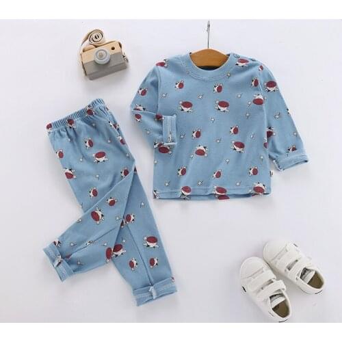 Spring Autumn Kids Boys Girls Long Johns Female Child Clothes Pijamas Top Thermal Underwear Pants Baby Home Wear Clothing Sets