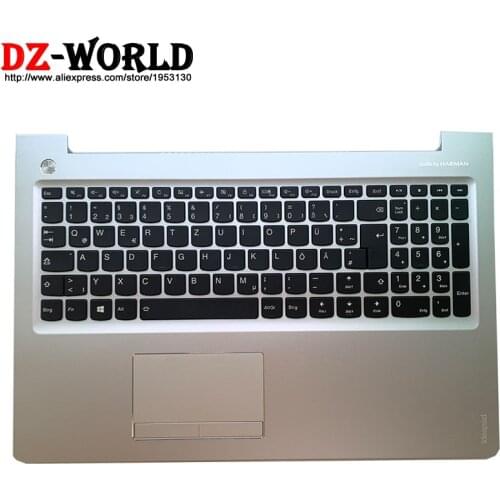 Shell C Cover Palmrest silver Upper Case With German Backlit Keyboard Touchpad for Lenovo 510-15ISK IKB 310-15ABR IAP ISK Laptop