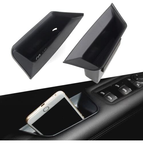 Left Driver Car Front Door Storage Box Organizer Container Holder 2Pcs For Cadillac XT5 2017 2018 2019 ABS Plastic