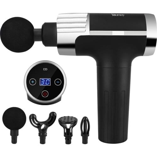 Youmay Mini Massage Gun LCD Display Muscle Massager Pain Relief Fascia Gun Deep Tissue Massager Body Relaxation Slimming Shaping