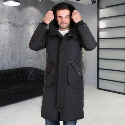 2019 New Style Thick Winter Down Jacket Men Brand-clothing Hooded Long Warm White Duck Down Coat Male Quality Outdoor Coat