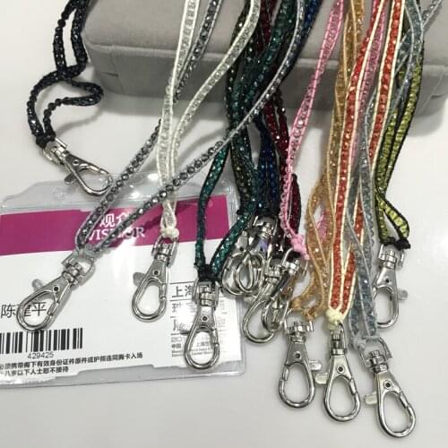 Wholesale 4MM Long crystal necklace for ID card fashion jewelry work card long chain for or identity card mix order