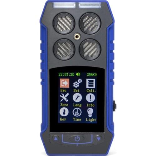 Portable 4-in-1 gas detector analyzer meter
