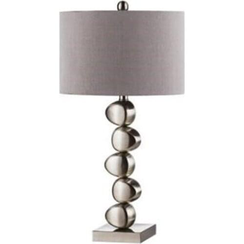 Post-modern Simple Plated Iron Egg Stone Led E27 Table Lamp for Living Room Bedroom Study American Country Light H 65cm 1692