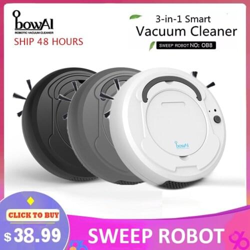 ObowAI Robot Vacuum Cleaner Floor Cleaner Rechargeable Dry Wet Mop Sweeping Robot 3In1 Strong Suction Electric Sweeper Household