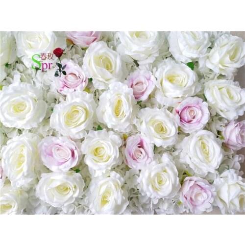 SPR mix white&pinkFree Shipping 10pcs/lot high quality 3D flower wall wedding backdrop artificial rose hydrangea arrangements