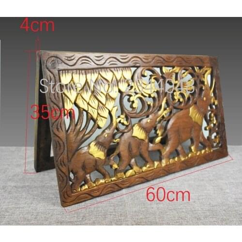 Thai solid wood carved meter box / decorative painting / restaurant distribution box wall art