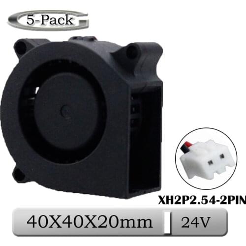 5 Pcs Gdstime DC 24V 40x20mm 40mm Brushless DC Axial Cooler Cooling Fan 40mmx20mm 4cm Mini 3D Printer Exhaust Turbo Blower Fan
