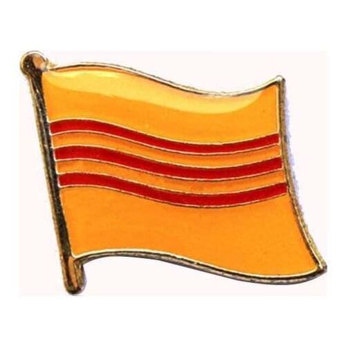 Vietnam Brooch Pin with a Butterfly Button Made by Iron Brass Plate Painted and Epoxy Welcome Customized MOQ300pcs fee shipping