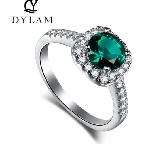 Princess Ring Square Blue green pink Zircon Transparent Noble Engagement Party Ladies Ring Fashion Jewelry Exquisite Jewelry