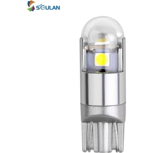 1pcs canbus 3030 3smd t10 w5w led car bulb 12V red blue yellow color interior led clearance light 6000k 194 license plate lights