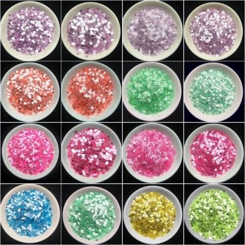 20g/Lot 3-4mm Star Heart Nail Glitter Sequins, High Quality Transparent Brilliant Glitters Paillettes For Girls manicure Sequin