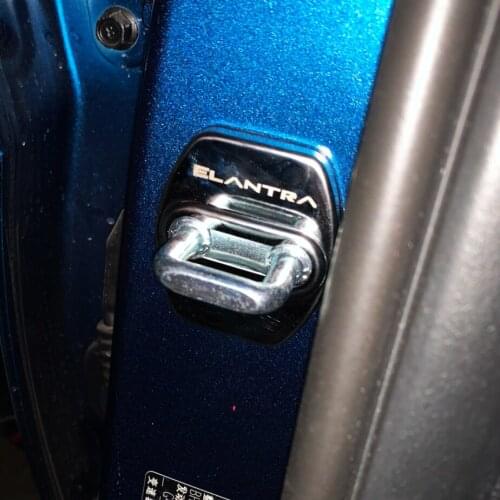 4PCS INTERIOR DOOR LOCK BUCKLE PROTECT COVERS FOR HYUNDAI ELANTRA 2017-2020 2021 ACCESSORIES CAR STYLING