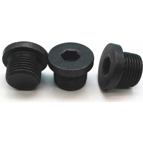 5pcs M8 M10 M12 M14 M16 M18 M20 M22 Allen plug screws hex socket fine teeth screw oil plug fine buckle bolts black color