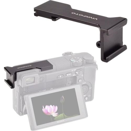 Left Side Cold Shoe Adapter Relocation Plate for Sony A6000/A6100/A6300/A6400/A6500 Vlogging Microphone/Light Extension Mount