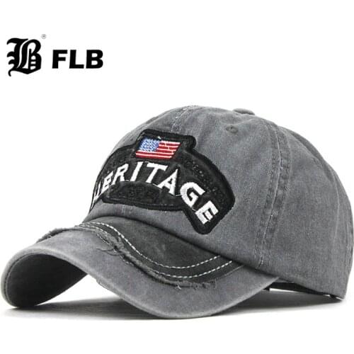 [FLB] Wash Cotton Hat Gorras Brand Flag Men Baseball Cap Mens Snapback Bone Adjustable Wonmen Baseball Hat Snapback Hat F318