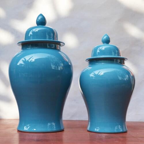 Color glaze jar storage vase household decoration temple jar craft decoration furnishing articles ginger jar