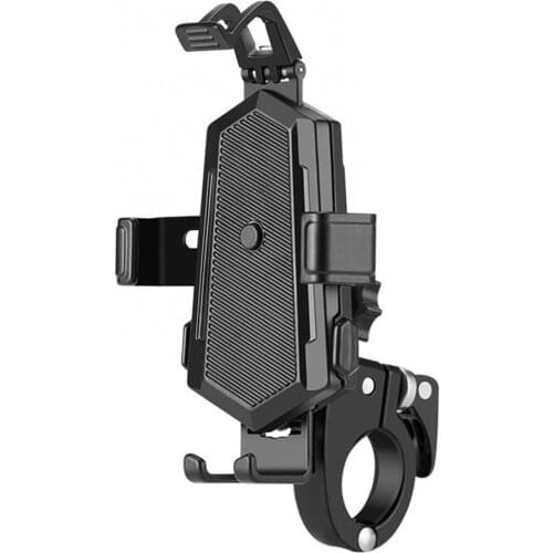 Aluminum Alloy Handlebar/Rearview Mirror Mount Bike Quick Lock Phone Holder Bicycle Stand Rack Aluminum Angle can be Adjusted at