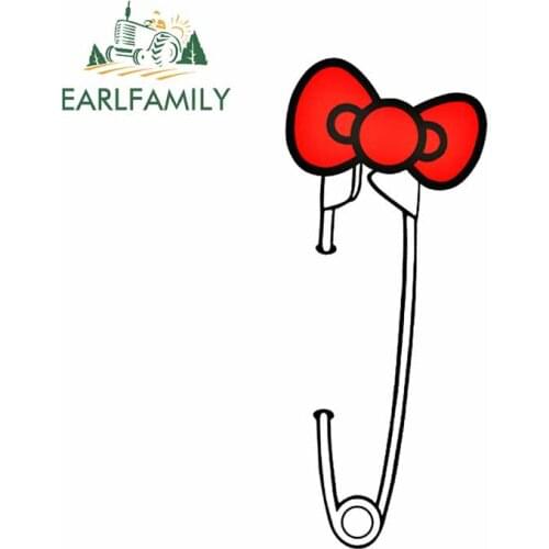 EARLFAMILY 13cm x 5.4cm Bow Pin Cute Decal Car Stickers Auto Vinyl Decal Waterproof Suitable for BMW Car whole Body Decoration