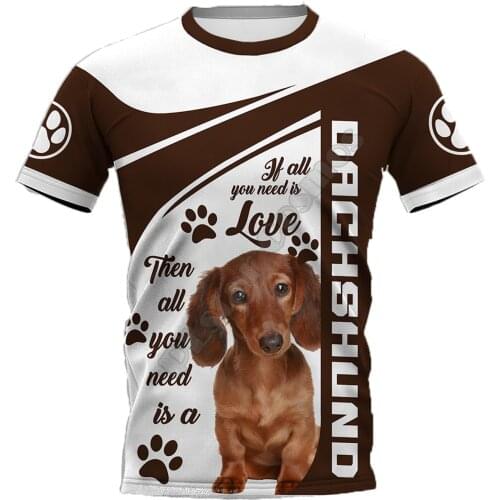 Dachshund 3D Printed t shirts women for men Summer Casual Tees Short Sleeve T-shirts Funny Short Sleeve Drop Shipping 01