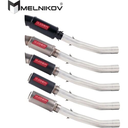 Motorcycle Exhaust Escape Muffler Middle Contact Pipe Slip on For KAWASAKI ZX 10R ZX10R ZX-10R nINJA 2011-2015 Exhaust