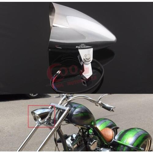 Motorcycle Visor Bullet Headlight Lamp Clear Lens For Harley Cafe Racer Sportster Chopper Bobber