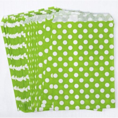 Kraft Paper bags wholesale craft bag Party Favor Chevron Polka Dot Goodie baking DIY handmade Bags Paper flower Bakery Bag