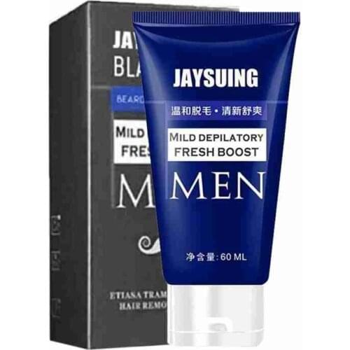 Men Hair Removal Cream 65g Mild Fresh Depilatory Paste Beard Moustache Remover Unisex Natural Gentle Hair Removal Cream