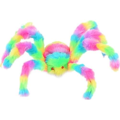 Halloween Doll Halloween Simulation Skull Big Spider Plush Spider Ornament Home Decoration Accessories Funny Plush Toys Gift