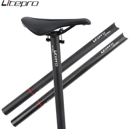 Litepro Carbon Fiber Folding Bike Seatpost 33.9x580mm Ultralight Bicycle SeatPost Bike Accessories