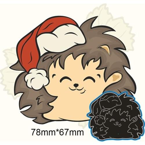 Metal Cutting Dies Hedgehog New Scrapbook paper decoration template Embossing DIY Paper Card Craft 78*67mm