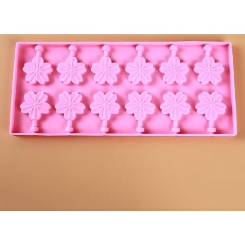 Cute Flower Round Silicone Lollipop Molds Jelly And Candy Molds Cake Mold Variety Shapes Cake Decorating Form Silicone Bakeware