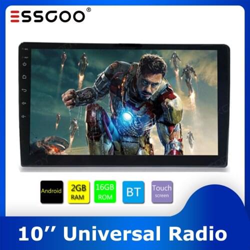 Essgoo 10.1'' Android 2+32GB Car Radio GPS Navigation WIFI Autoradio Bluetooth Mirror Link 2Din Audio Car Multimedia Player