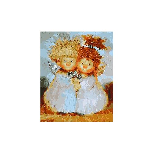 MaHuaf-X1228 Wedding angels painting by numbers coloring on canvas unique picture 40x50cm Framed home decor