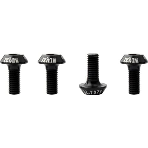 Set of 4 Performance Aluminum Alloy Bike C Brake Pads Screws Bolts Spare Parts for Bicycle (M5, Black)