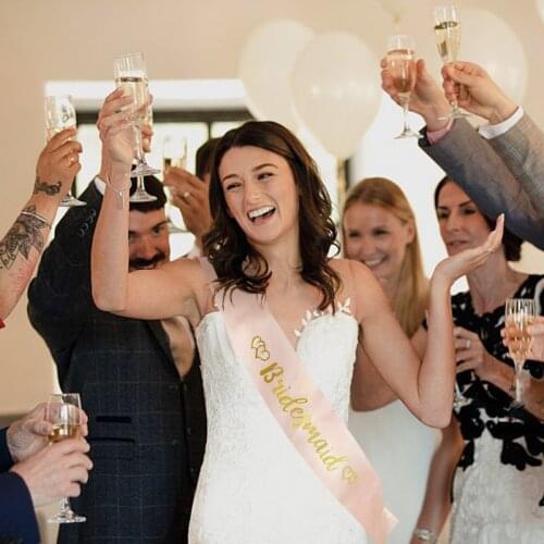 Hen Party Sash Satin Team Bride To Be Balloons Bachelorette Party Sash Banner Wedding Bridesmaid Bridal Shower Decora Supplies