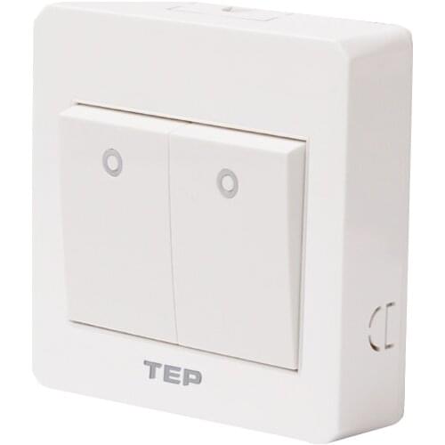 86 Type Wall Light Switch, 1/2 Gang 1/2 Way 10A 220V Flame Retardant PC Panel External Installation Wall Rocker Switch