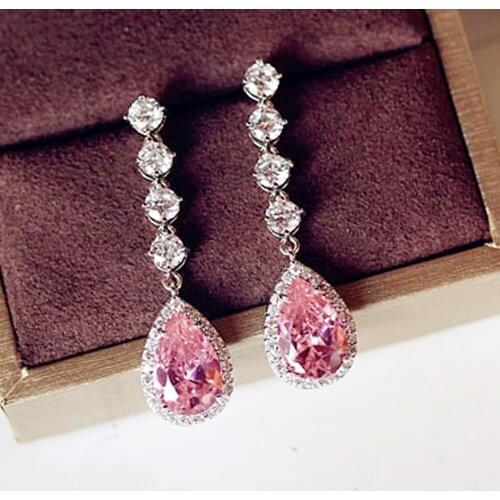 New YaYi Fashion Multi-Color Glass Dangle Crystal Women Ancient Silver Color Wear ear Band Tassel Couples Wedding Long Earrings