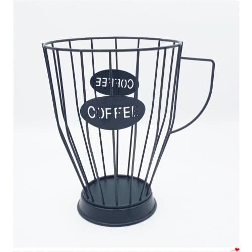Hollowed Coffee Capsule Storage Basket Creative Coffee Cup Shaped Fruit Coffee Pod Organizer Holder For Home Cafe Hotel Ornament