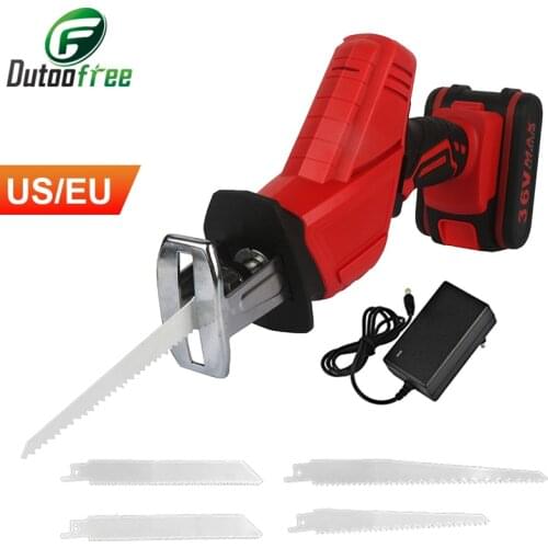 Li-Ion Battery Cordless Reciprocating Saw Electric Saber Saw Blade Wood Metal Chain Saws Cut Power Tool Portable 36VF 4500mAh