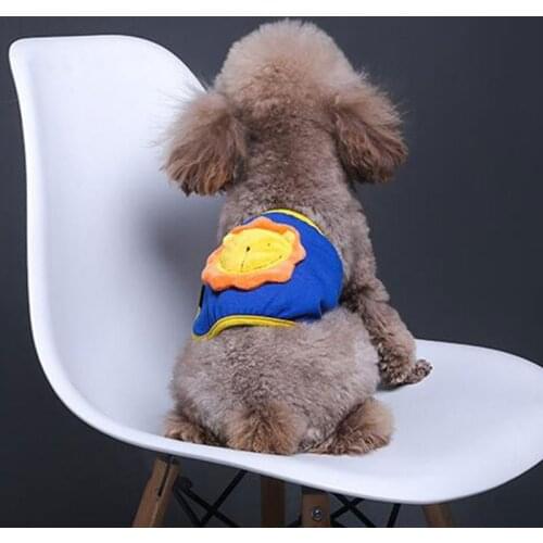 Elephant Lion Pattern Male Dog Diaper Wraps Durable Washable Pet Boy Dog Cloth Nappies Pet Doggy Underwear Pants for Male Dog