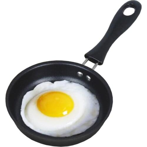 Mini Portable Egg Pot Frying Pan Breakfast Omelette Home Non Stick Long Handle Anti-scratch Coating Kitchen Cooking Cookware