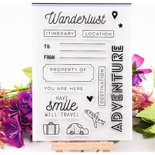 Hot sale travel Transparent Clear Stamps / Silicone Seals Roller Stamp for DIY scrapbooking photo album/Card Making